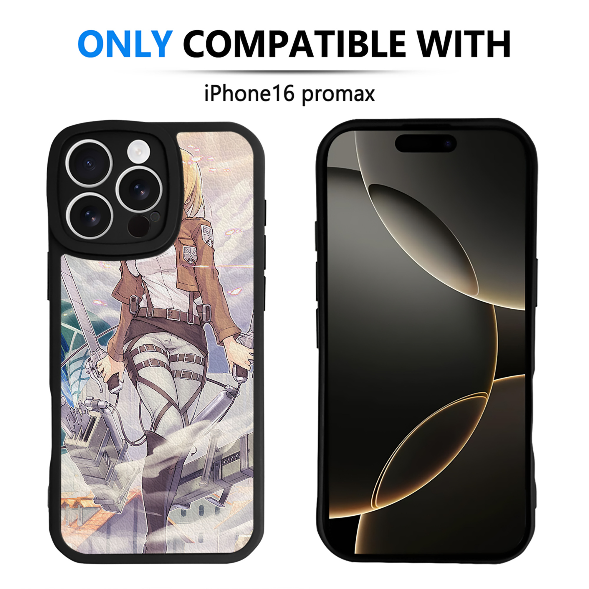 （画像用） 進撃の巨人 Attack on Titan 【iPhone 16シリーズ対応】シリコンスマホケース（レザー調） 材質：シリコン